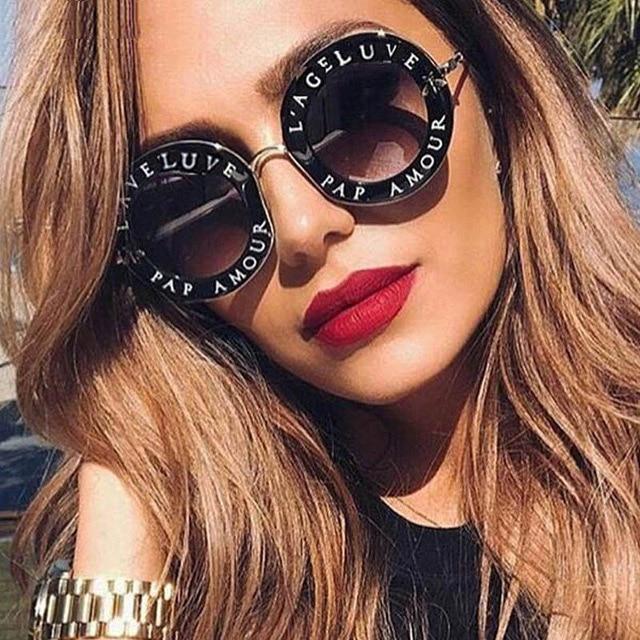 Luxury Fashion Bee Metal Frame Circle Glasses
