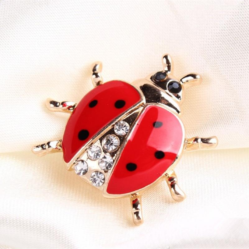 Ladybug Brooches Rhinestone Brooch