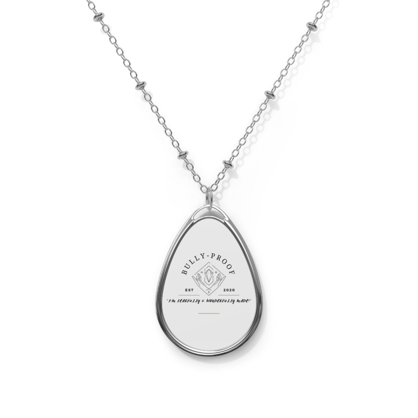 Bully-Proof Logo Oval Necklace
