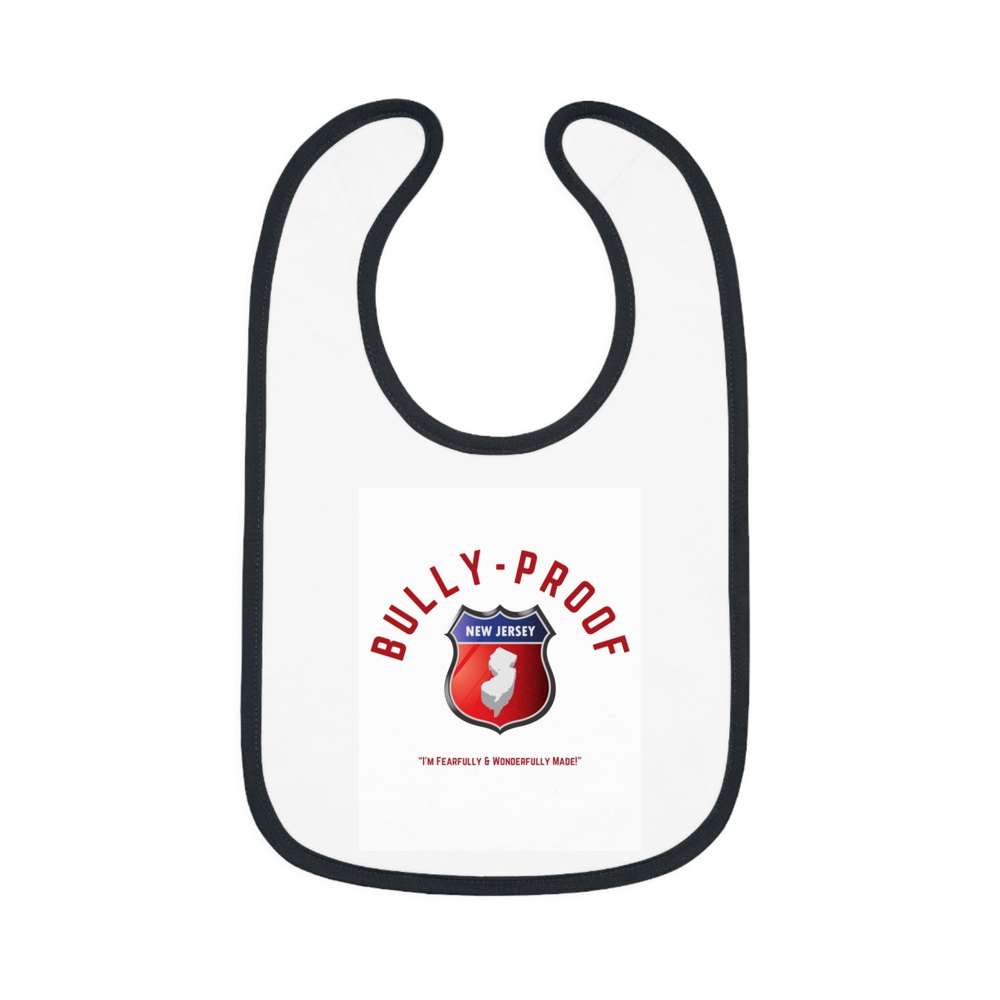 Bully-Proof New Jersey Baby Contrast Trim Jersey Bib