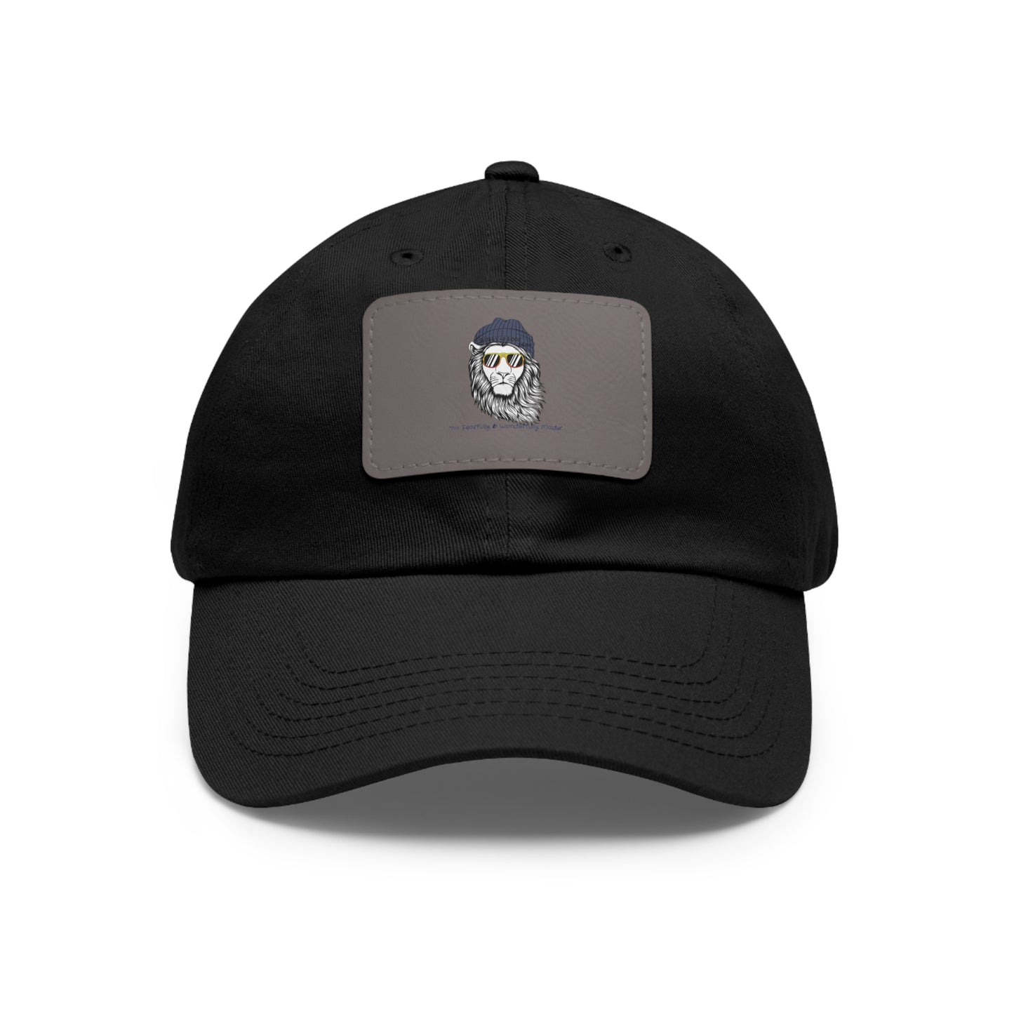 Bully-Proof Strength Dad Hat with Leather Patch (Rectangle)
