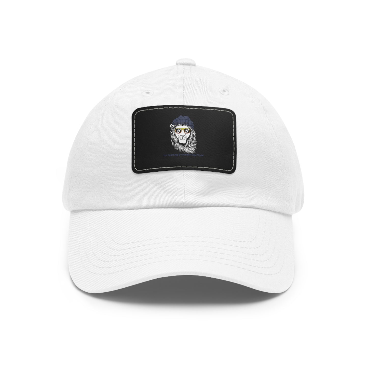 Bully-Proof Strength Dad Hat with Leather Patch (Rectangle)