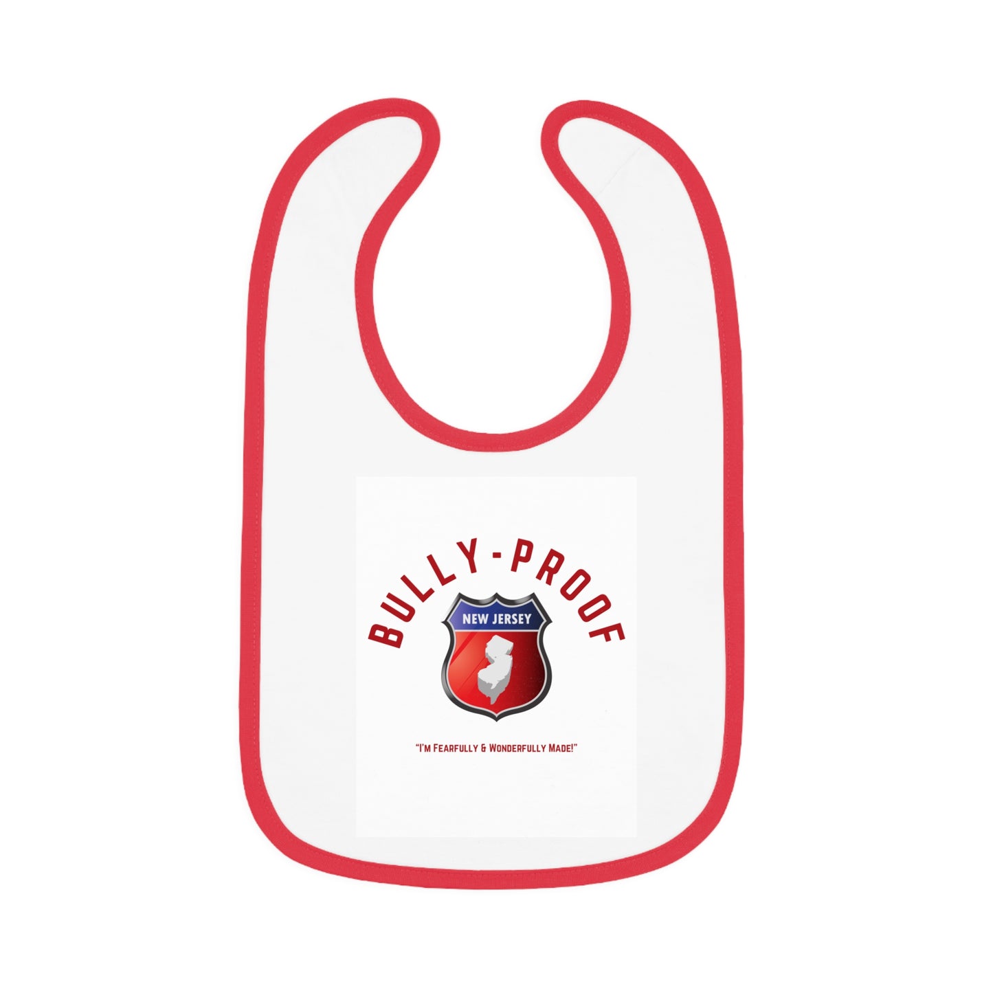Bully-Proof New Jersey Baby Contrast Trim Jersey Bib
