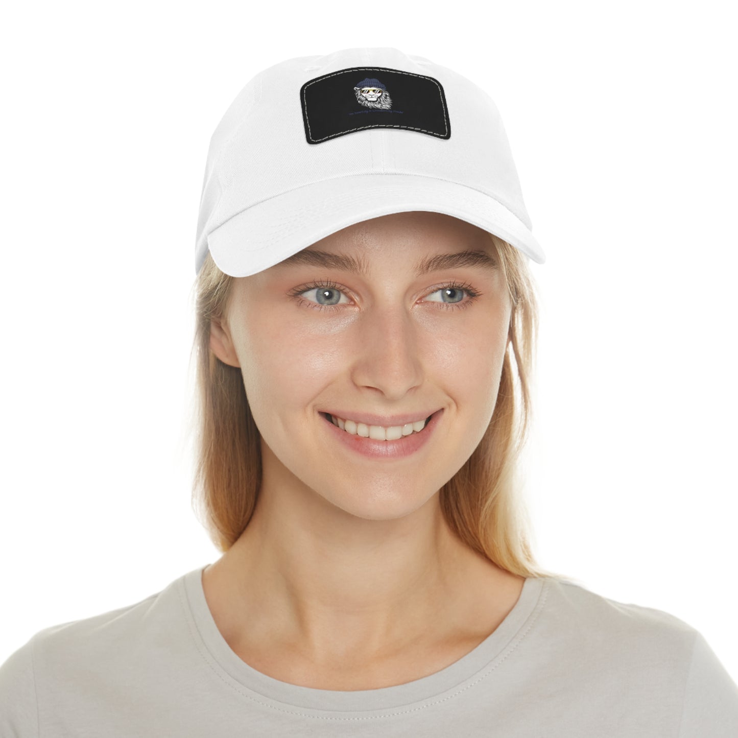 Bully-Proof Strength Dad Hat with Leather Patch (Rectangle)
