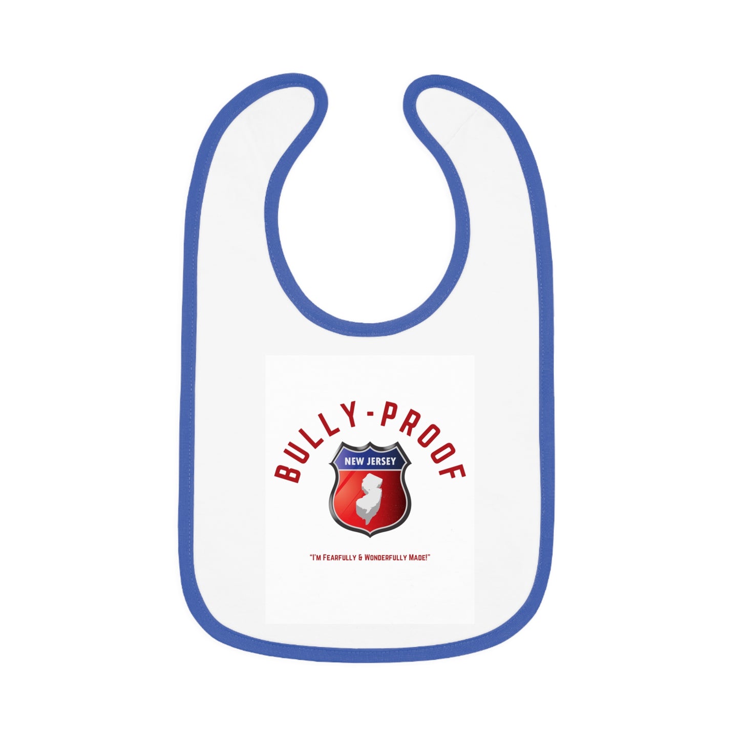 Bully-Proof New Jersey Baby Contrast Trim Jersey Bib
