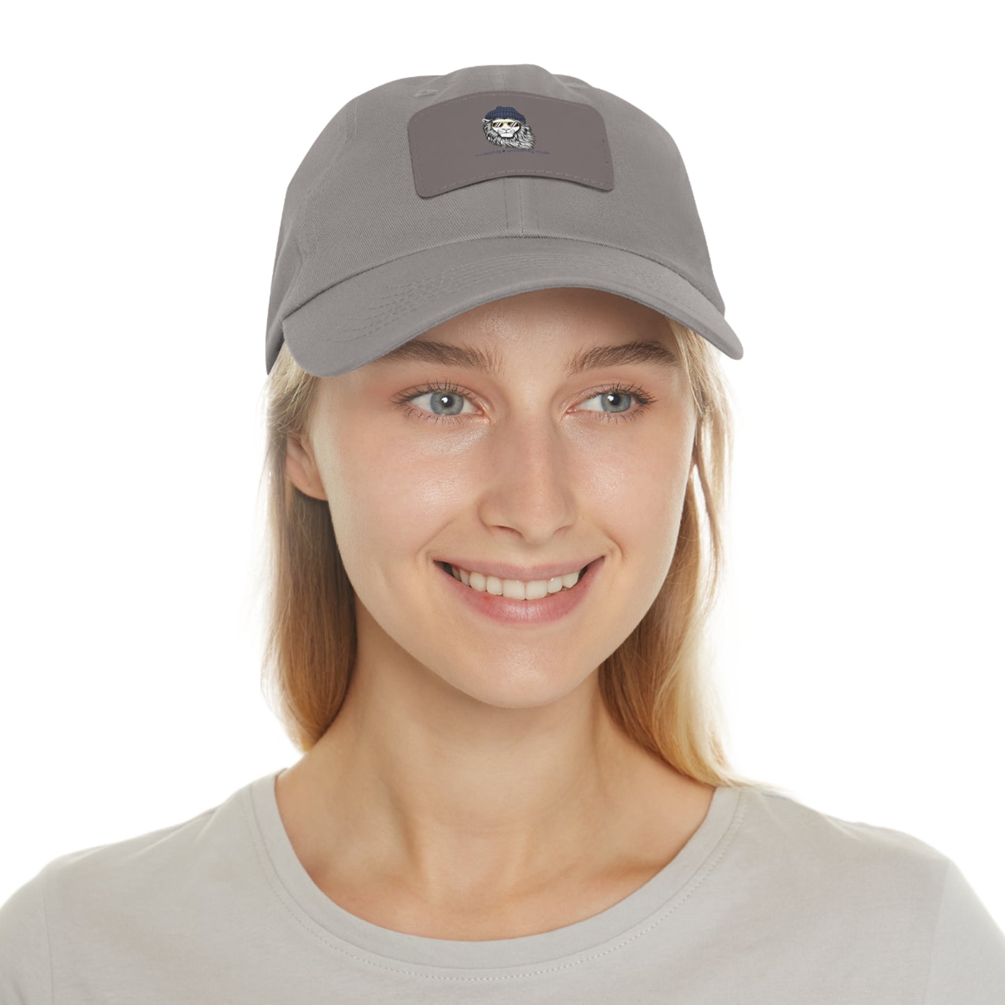 Bully-Proof Strength Dad Hat with Leather Patch (Rectangle)