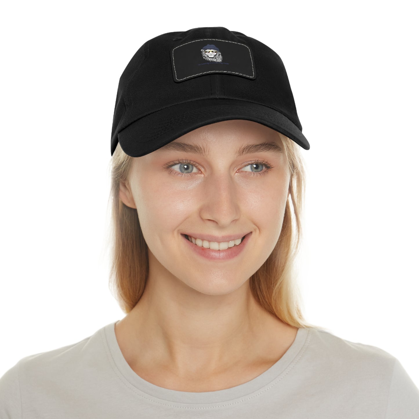 Bully-Proof Strength Dad Hat with Leather Patch (Rectangle)
