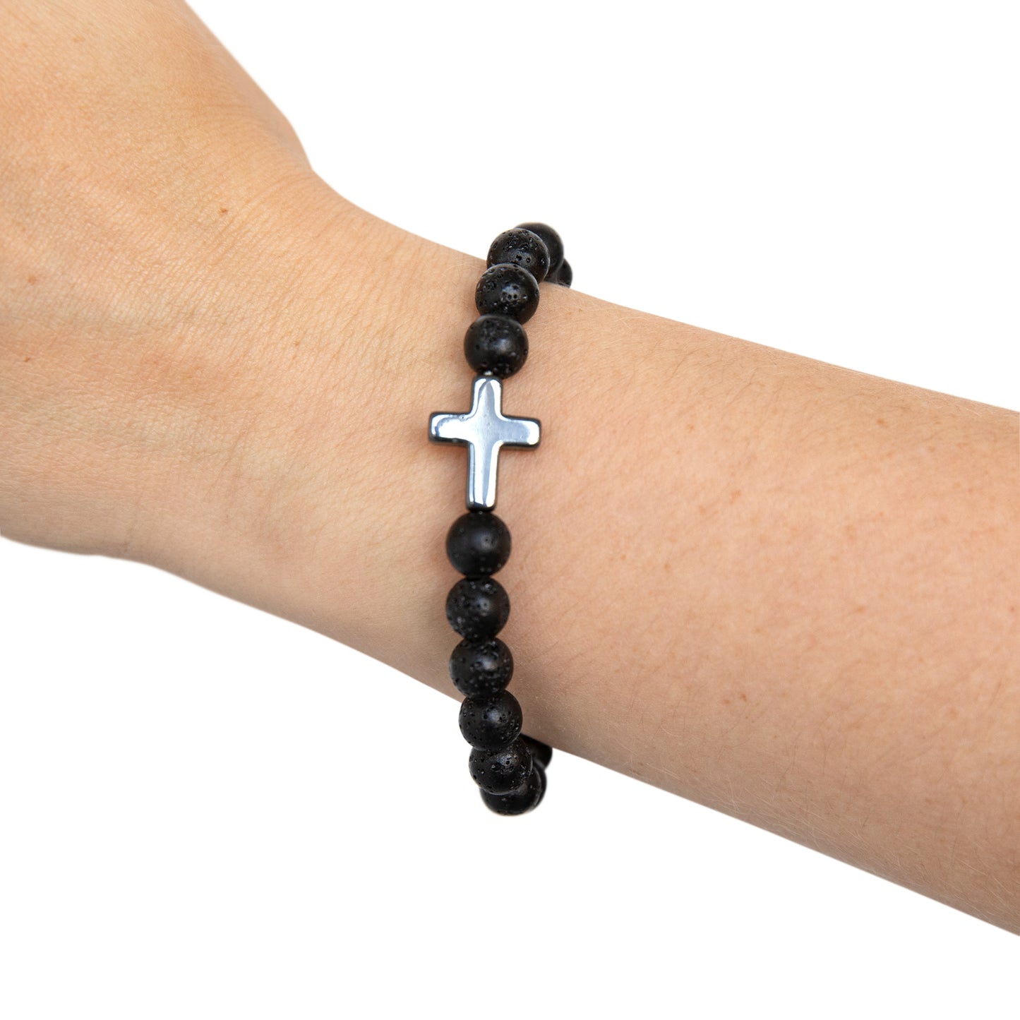 Bully-Proof Cross Bead Bracelet
