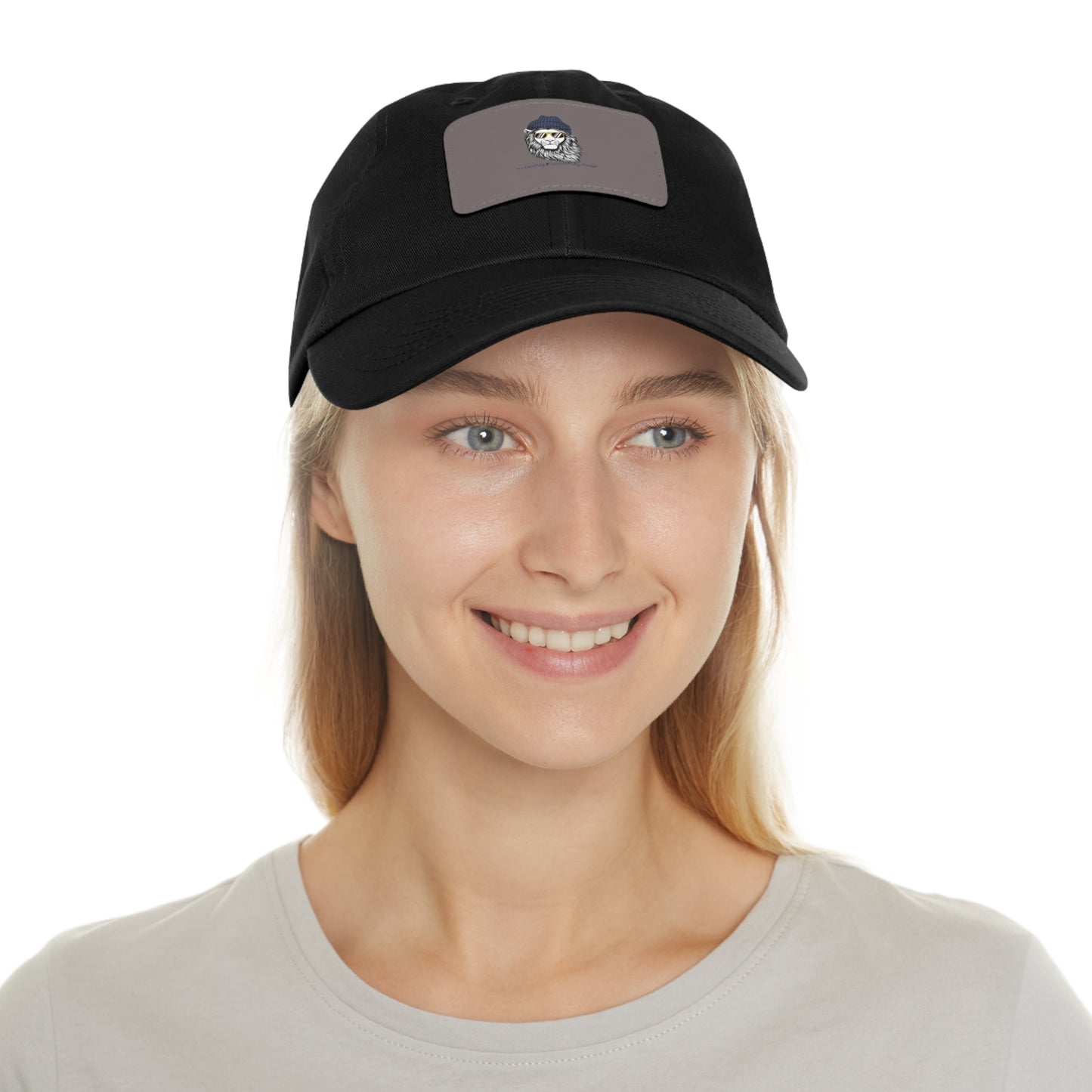 Bully-Proof Strength Dad Hat with Leather Patch (Rectangle)
