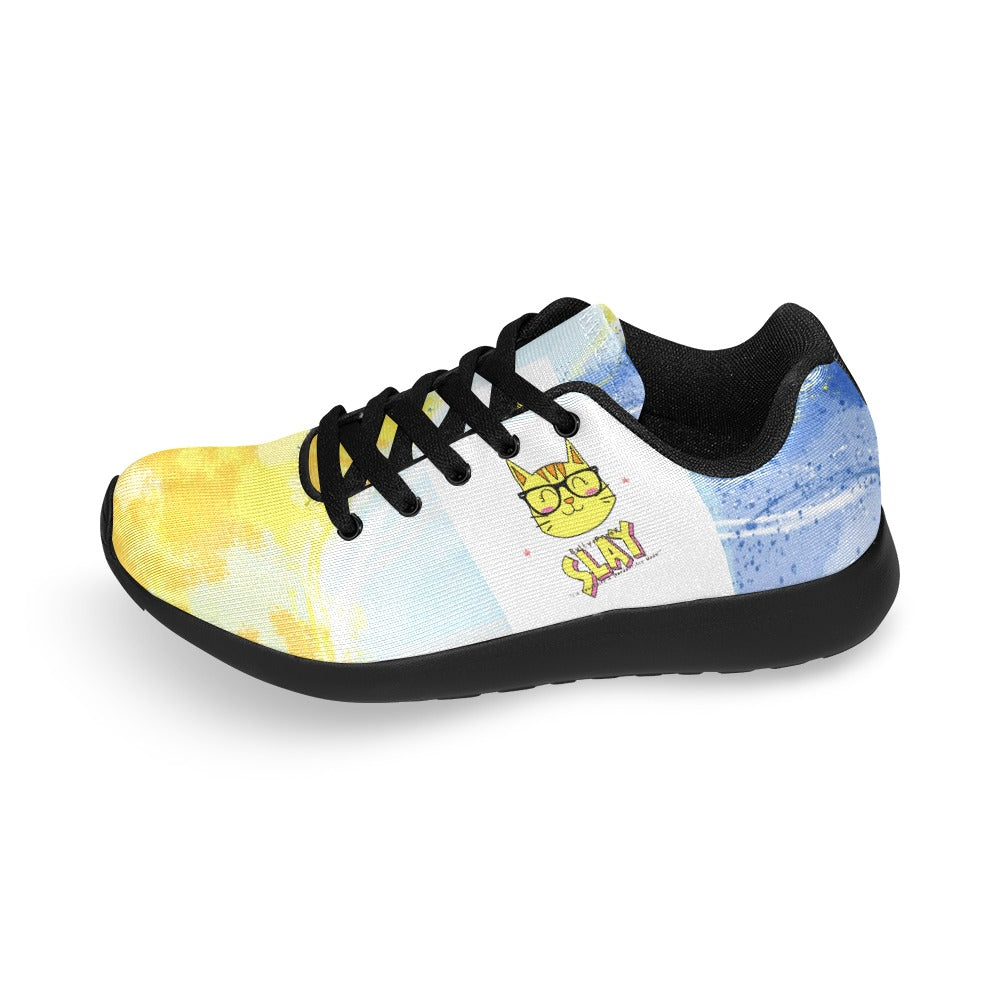 Bully-Proof Da Nerd Kat Slay Kid's Sneakers (Little Kid / Big Kid) (Model020)