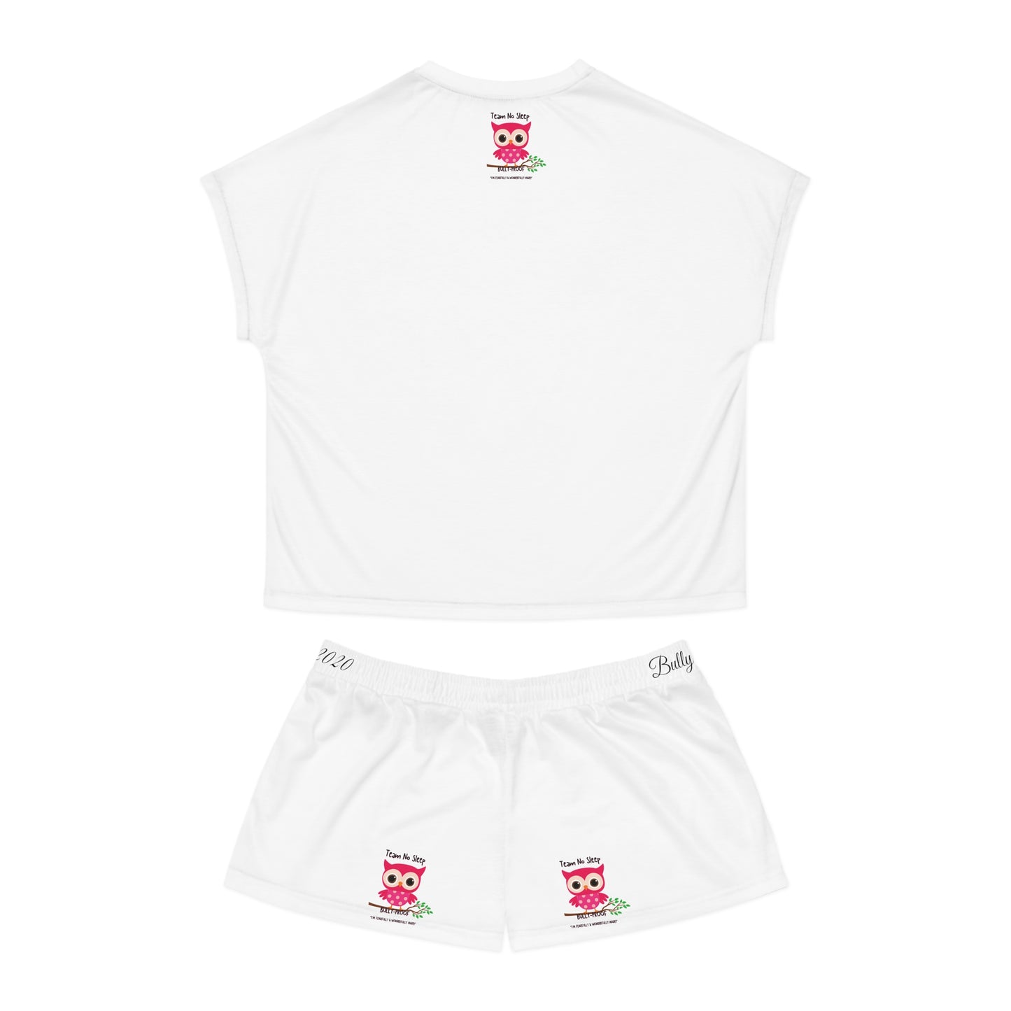 Bully-Proof Team No Sleep Women's Short Pajama Set (AOP)