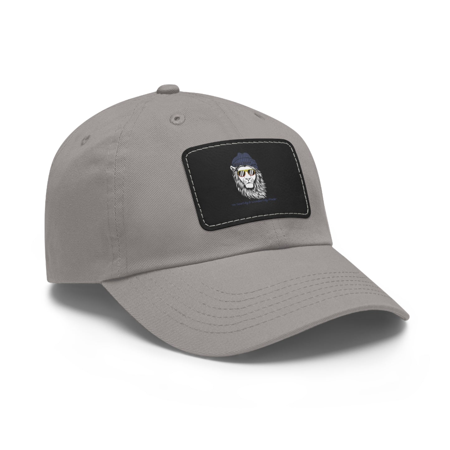 Bully-Proof Strength Dad Hat with Leather Patch (Rectangle)