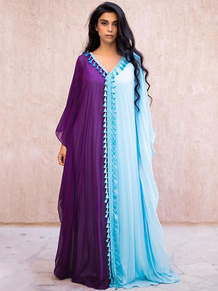 Spring And Summer New Women's Clothing Middle East Tassel Tassels Dress Muslim Robe Long Skirt