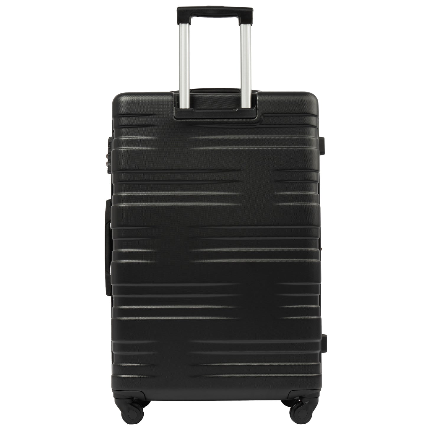 Hardshell Luggage Sets 3 Pcs Spinner Suitcase with TSA Lock Lightweight 20''24''28'' Black + ABS