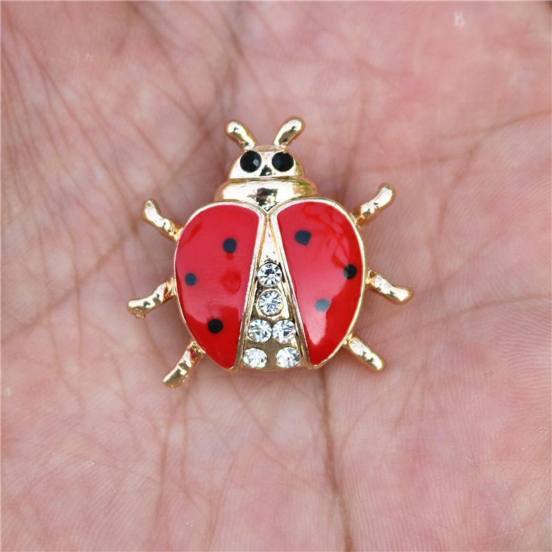 Ladybug Brooches Rhinestone Brooch