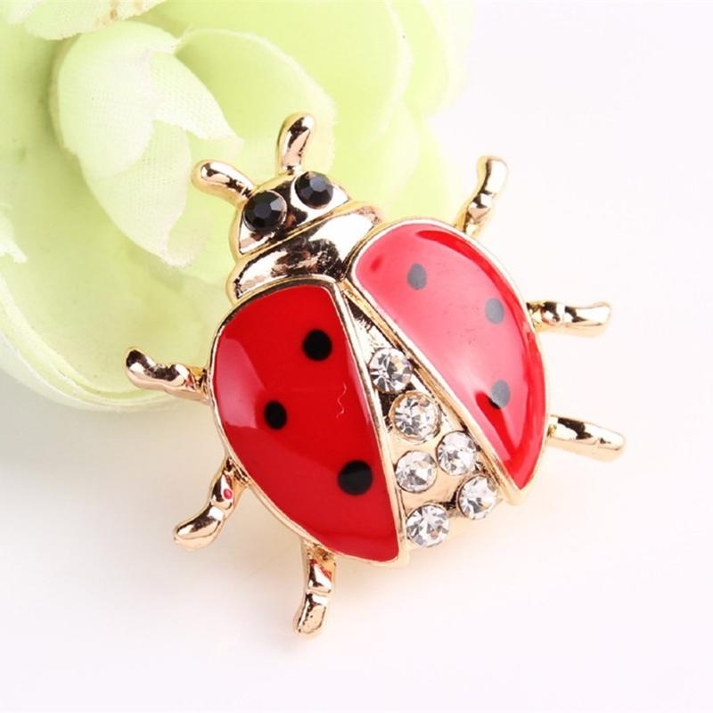 Ladybug Brooches Rhinestone Brooch