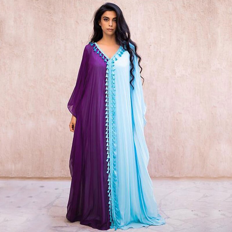 Spring And Summer New Women's Clothing Middle East Tassel Tassels Dress Muslim Robe Long Skirt