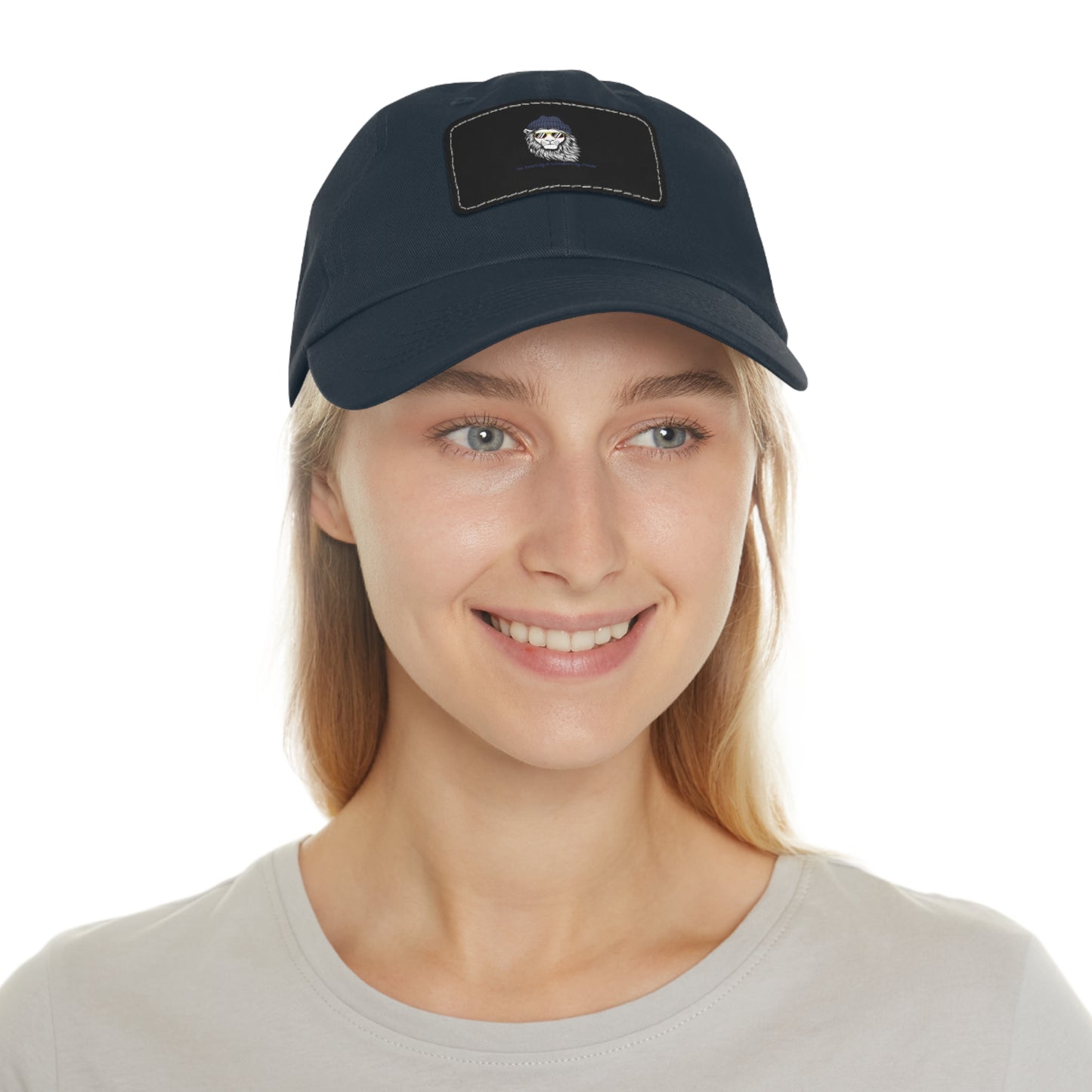 Bully-Proof Strength Dad Hat with Leather Patch (Rectangle)