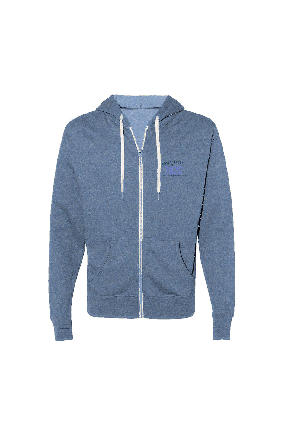 Bully-Proof Heathered French Terry Full-Zip Hooded Sweatshirt