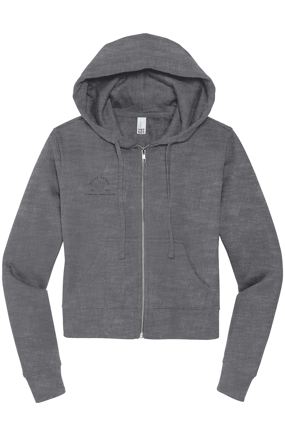 Bully-Proof District Womens Zip Hoodie