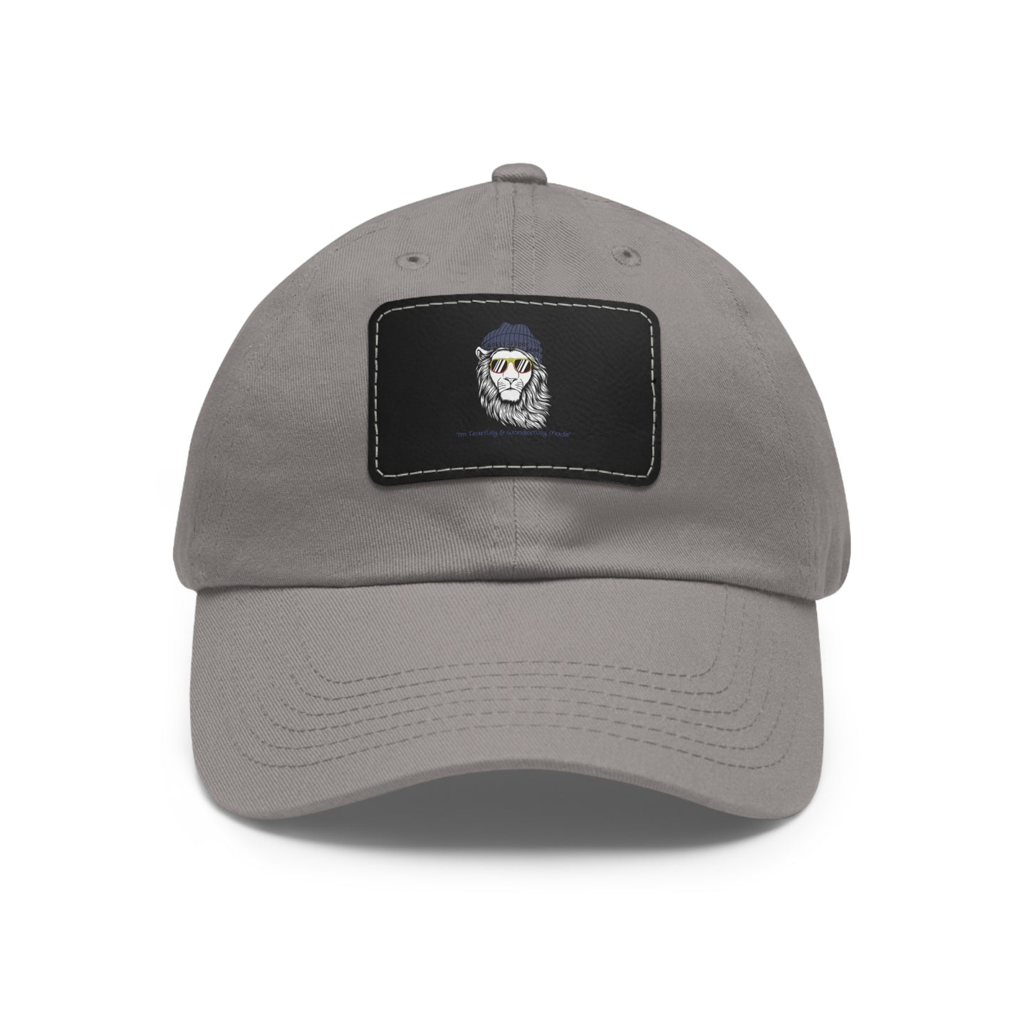 Bully-Proof Strength Dad Hat with Leather Patch (Rectangle)