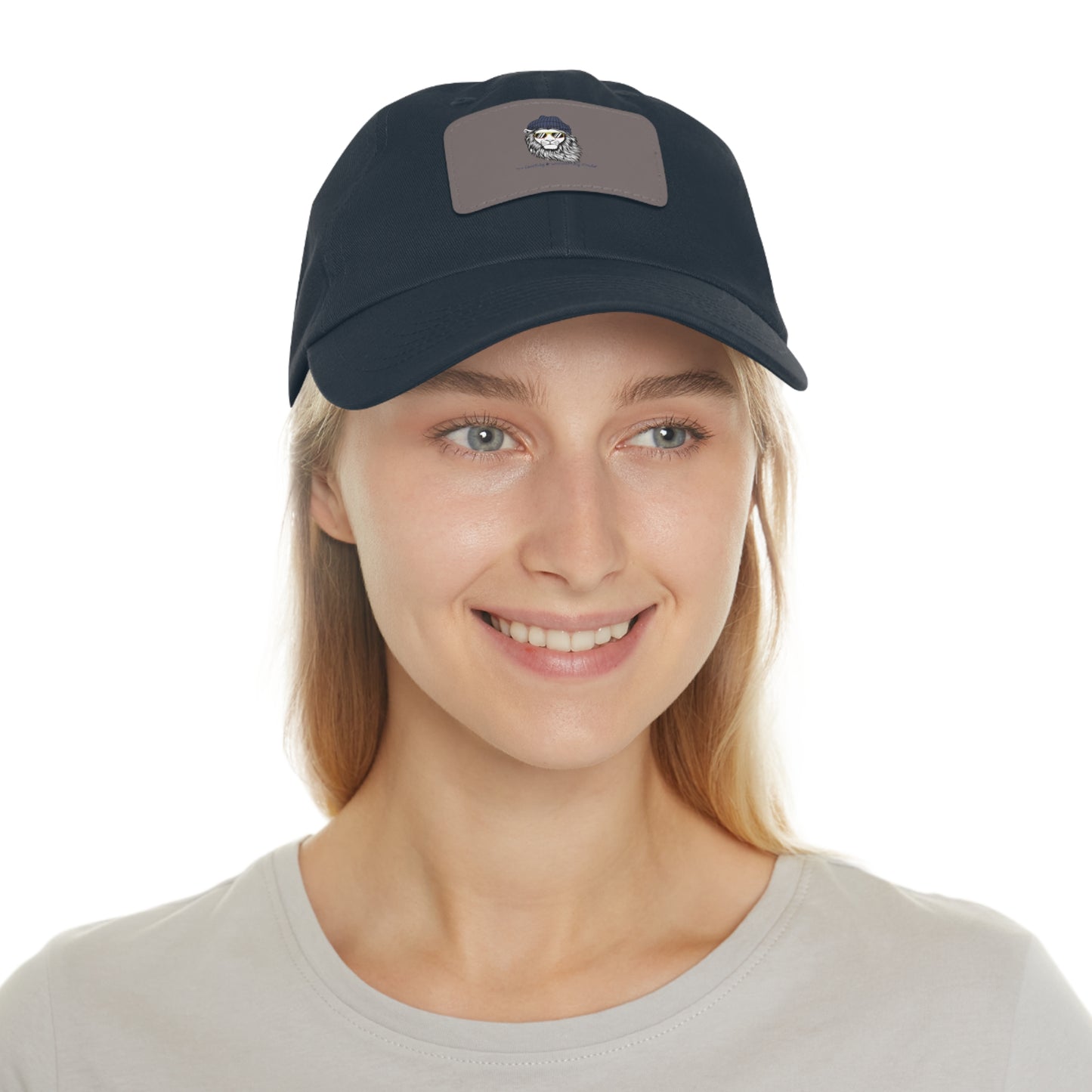 Bully-Proof Strength Dad Hat with Leather Patch (Rectangle)