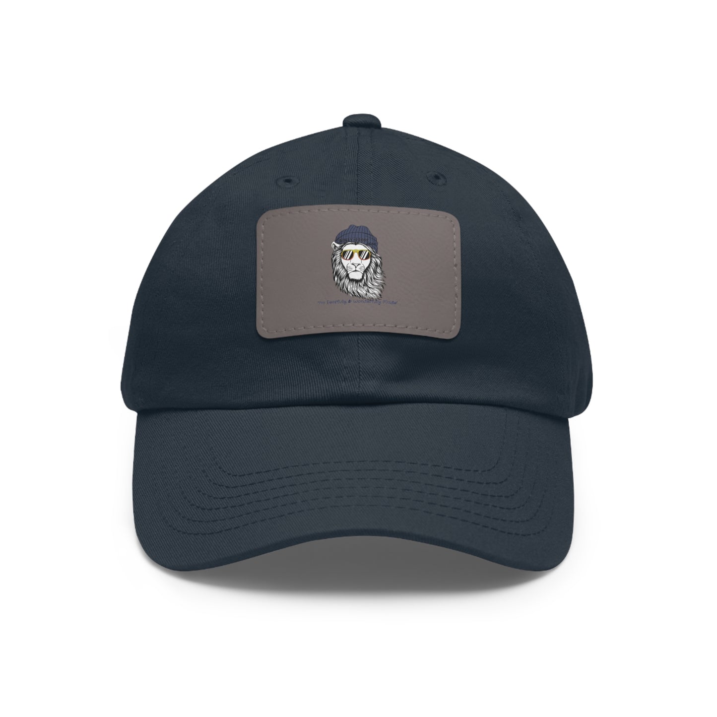 Bully-Proof Strength Dad Hat with Leather Patch (Rectangle)