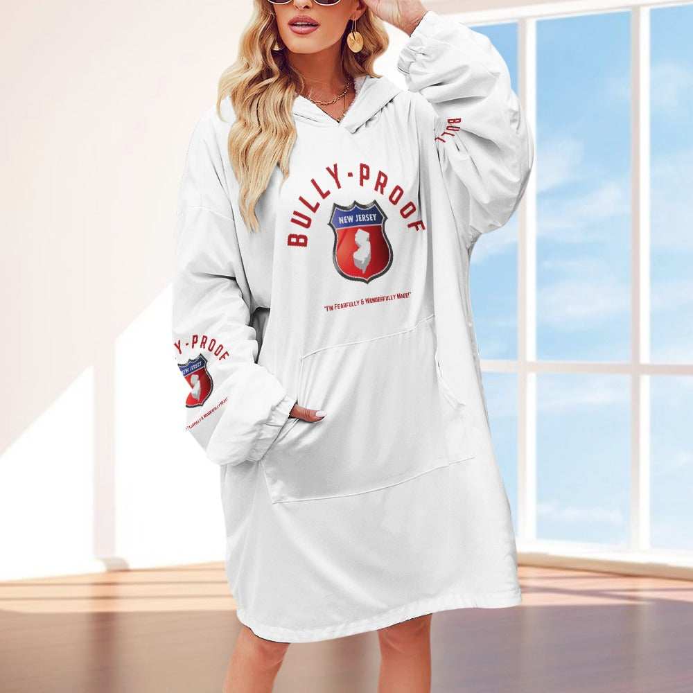 Bully-Proof Women's Adult Hooded Blanket Shirt