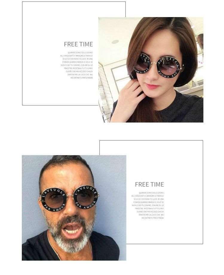 Luxury Fashion Bee Metal Frame Circle Glasses