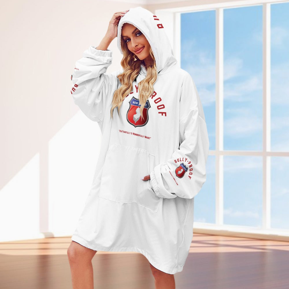 Bully-Proof Women's Adult Hooded Blanket Shirt