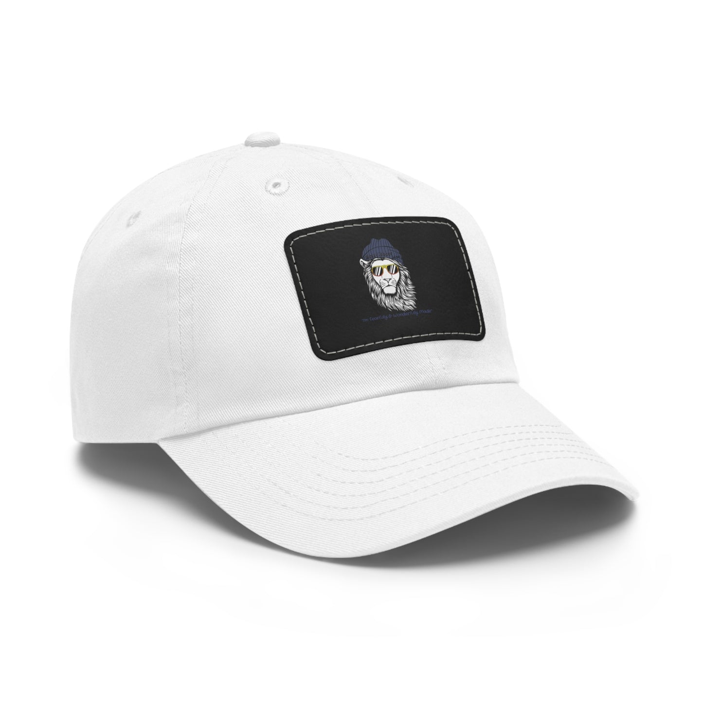 Bully-Proof Strength Dad Hat with Leather Patch (Rectangle)