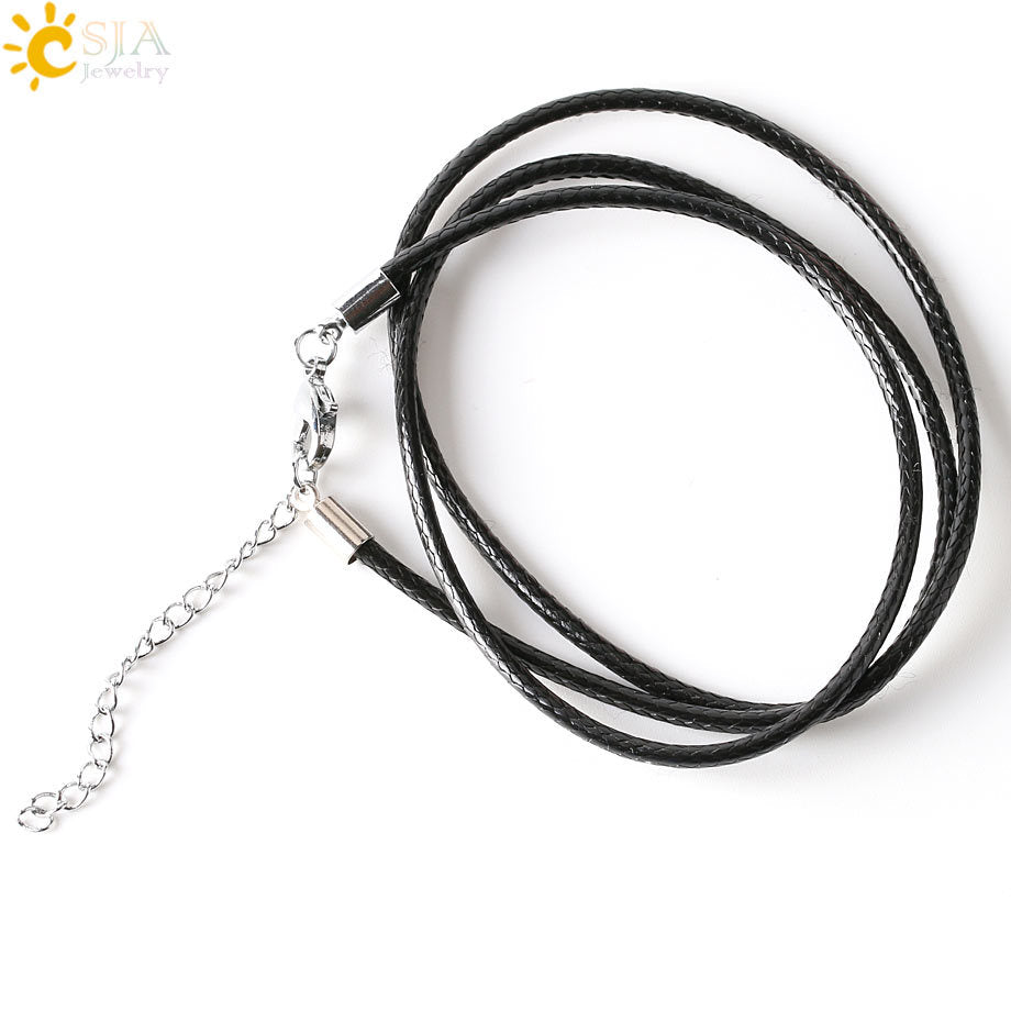 CSJA Vintage Large Natural Stone Sword-Shaped Pendant Jewelry Striped Crystal Agate Tiger Eye Jewelry Pendant Without Chain