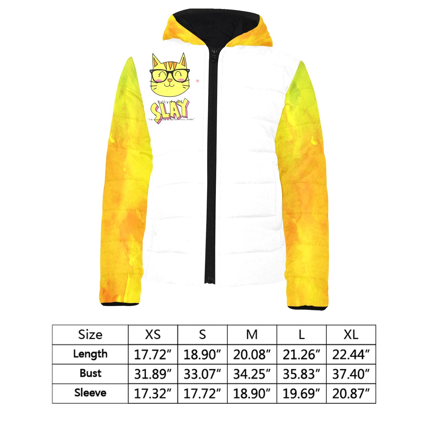 Bully-Proof Da Nerd Kat Slay Kids' Padded Hooded Jacket (H45)