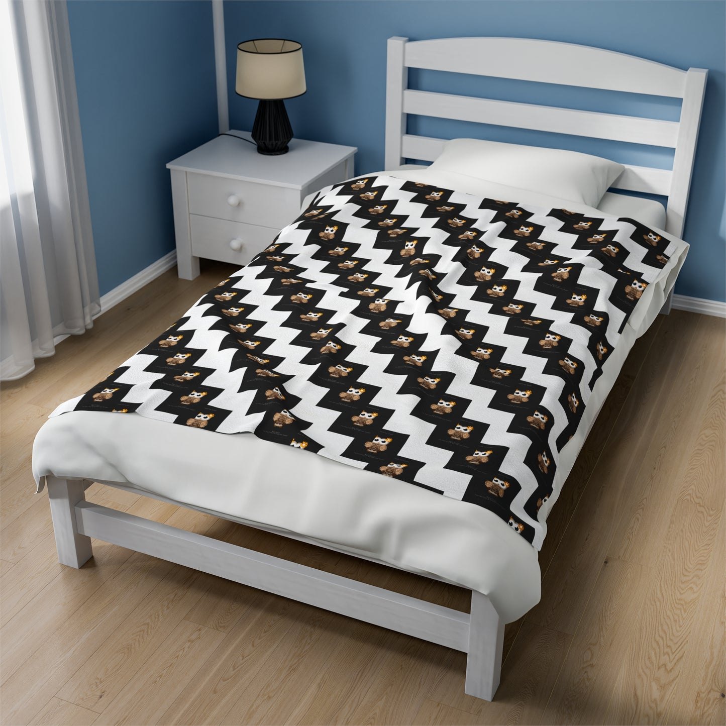 Bully-Proof Team No Sleep Velveteen Plush Blanket