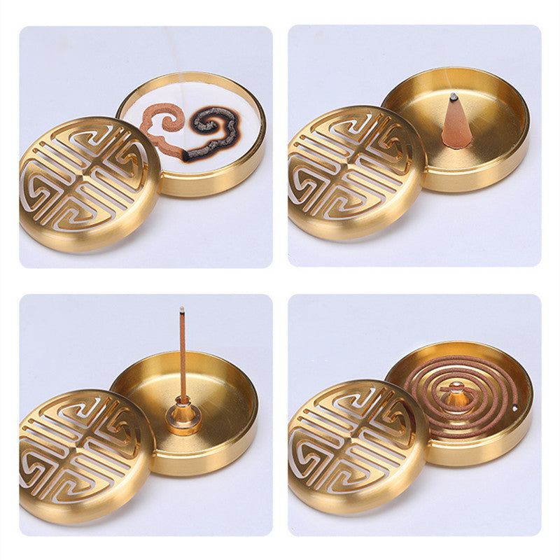 Incense Path Tool Entry Set Incense Powder Incense Making Incense Cutting Tool Tray Seal Cutting Pure Copper Incense Burner