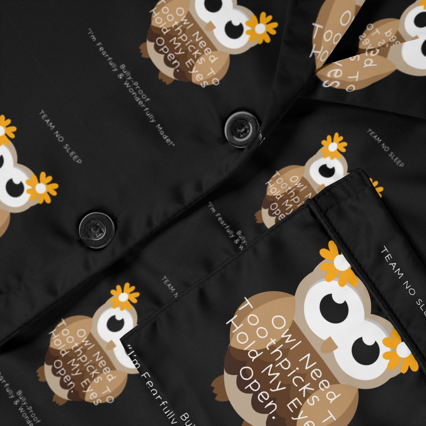 Bully-Proof: Team No Sleep Women's Satin Pajamas (AOP)