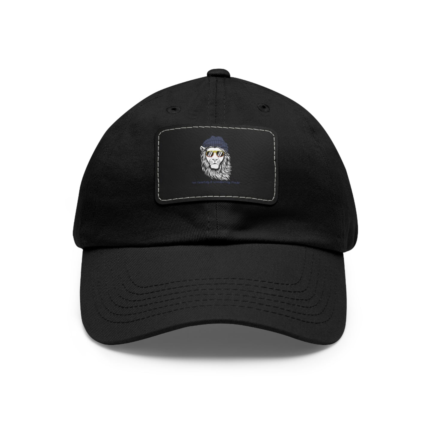 Bully-Proof Strength Dad Hat with Leather Patch (Rectangle)