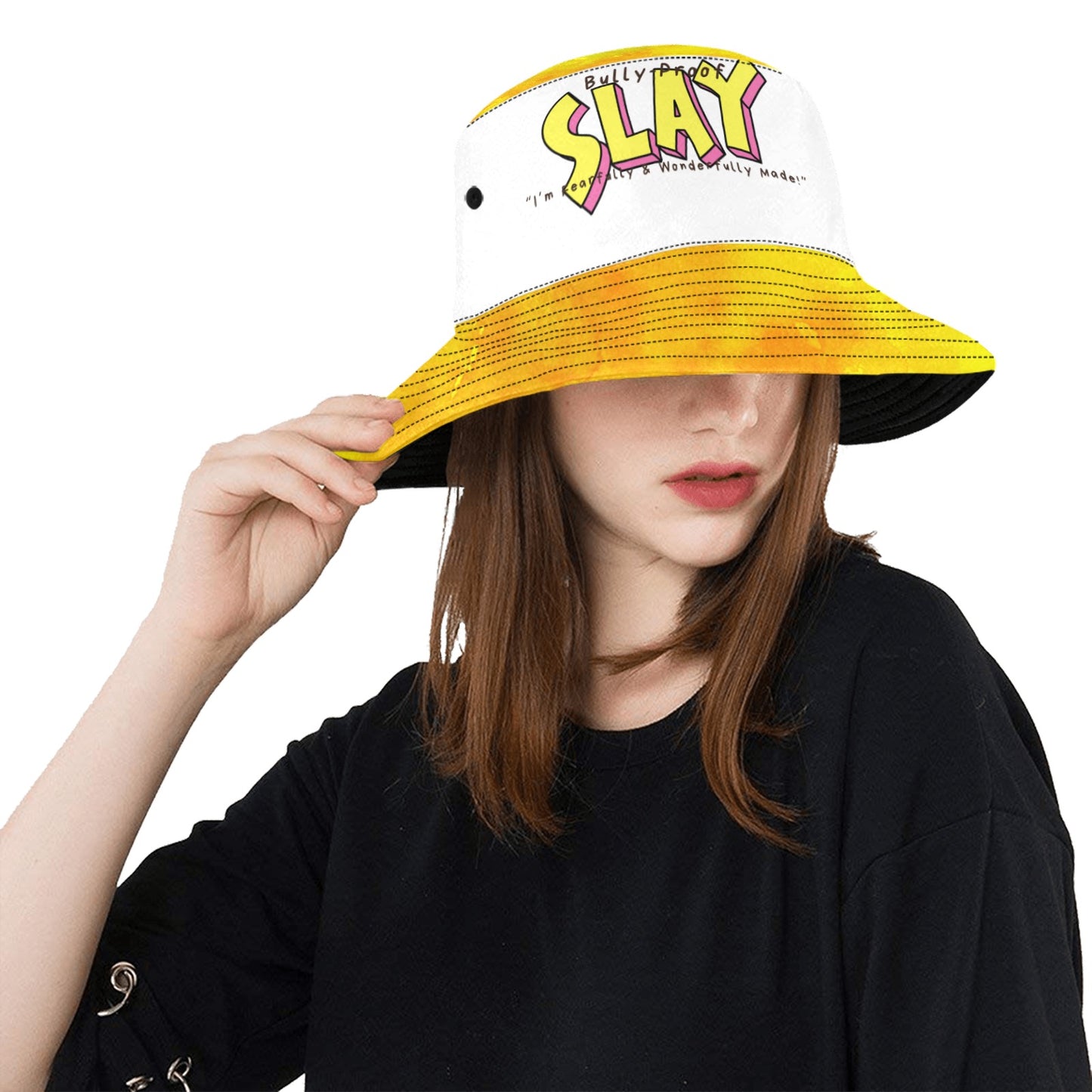 Bully-Proof Da Nerd Kat Slay Unisex Summer Bucket Hat