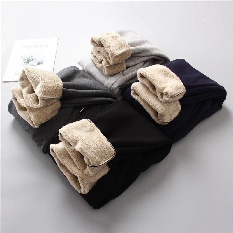 Lamb Fleece Sweatpants Women's Winter Loose Plus Fat Plus Fleece Thickened Harun Warm Pants