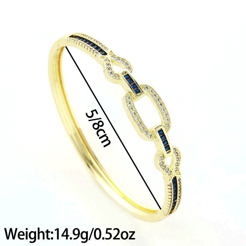 Retro Women's Handicraft Copper Set Zircon Light Luxury Bracelet