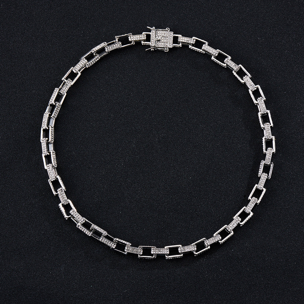 Fashion Trend Street Punk Rock Hip Hop Cuban Chain Hip Hop Mimi Box Buckle Necklace