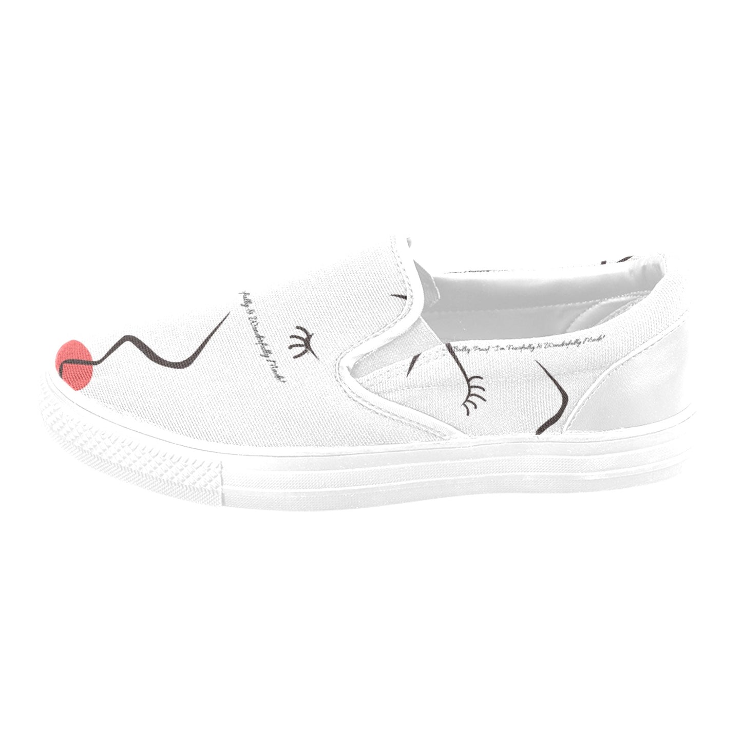 Bully-Proof: Slip-on Canvas Women's Shoes (Model 019) (Two Shoes With Different Printing)