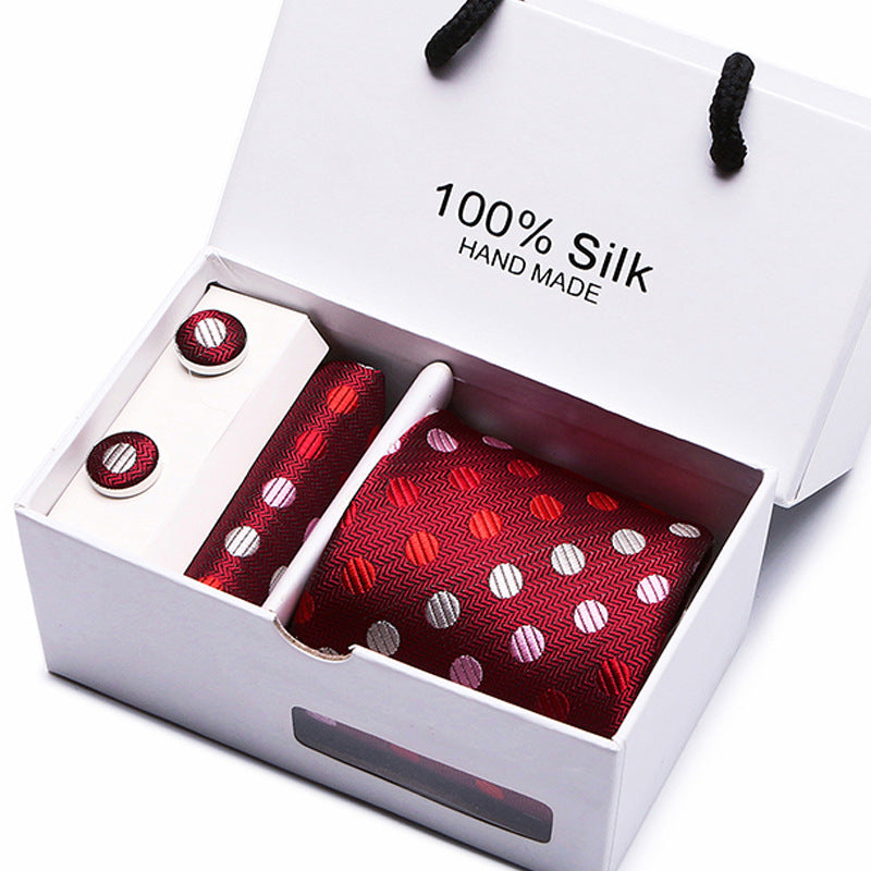 Men's Tie Spot Gift Box 5 Pcs Suit Group Tie Business Formal Wedding Tie