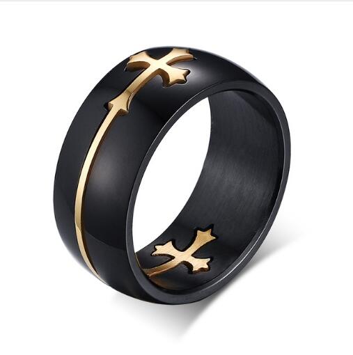 Vnox Separable Cross Ring for Men Woman