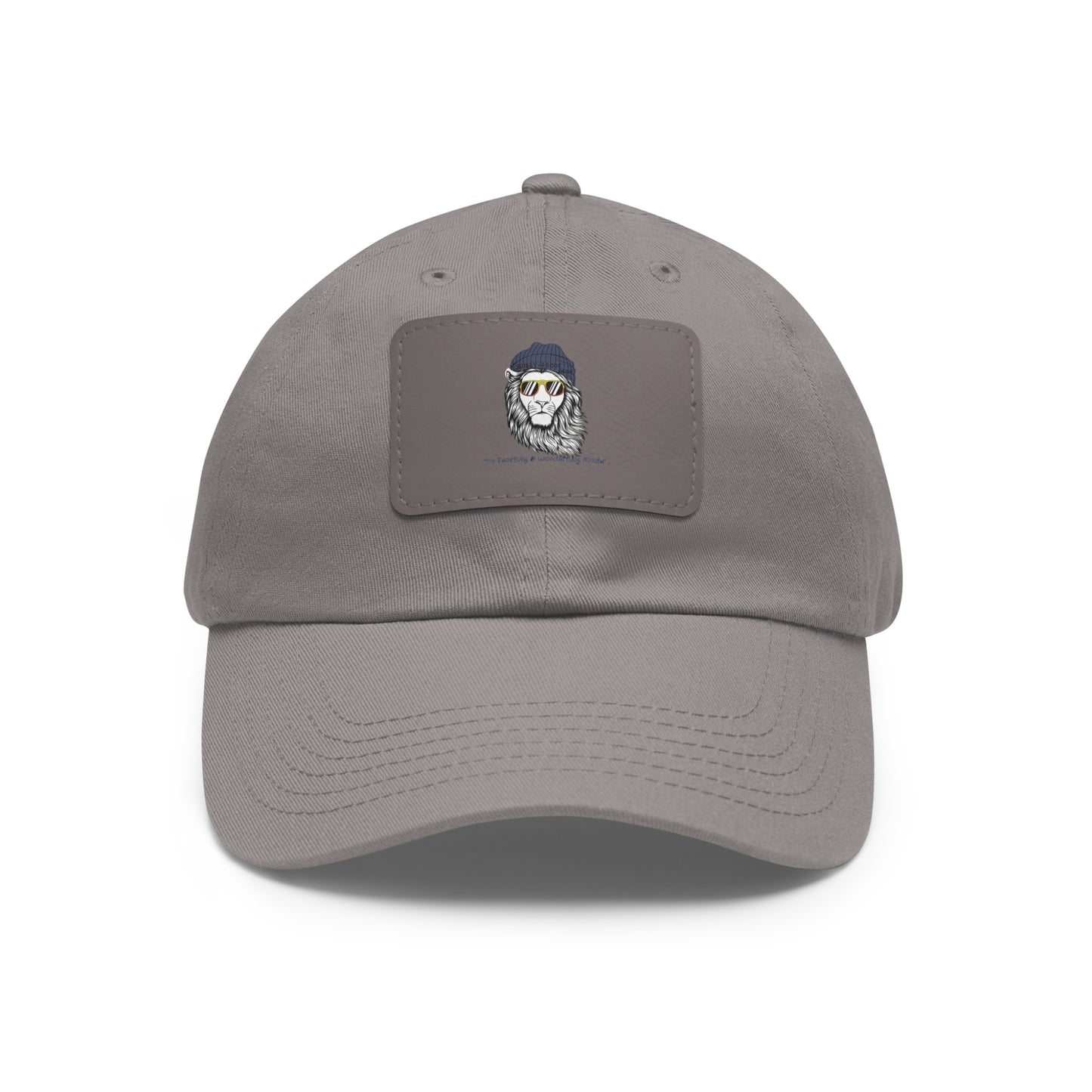 Bully-Proof Strength Dad Hat with Leather Patch (Rectangle)