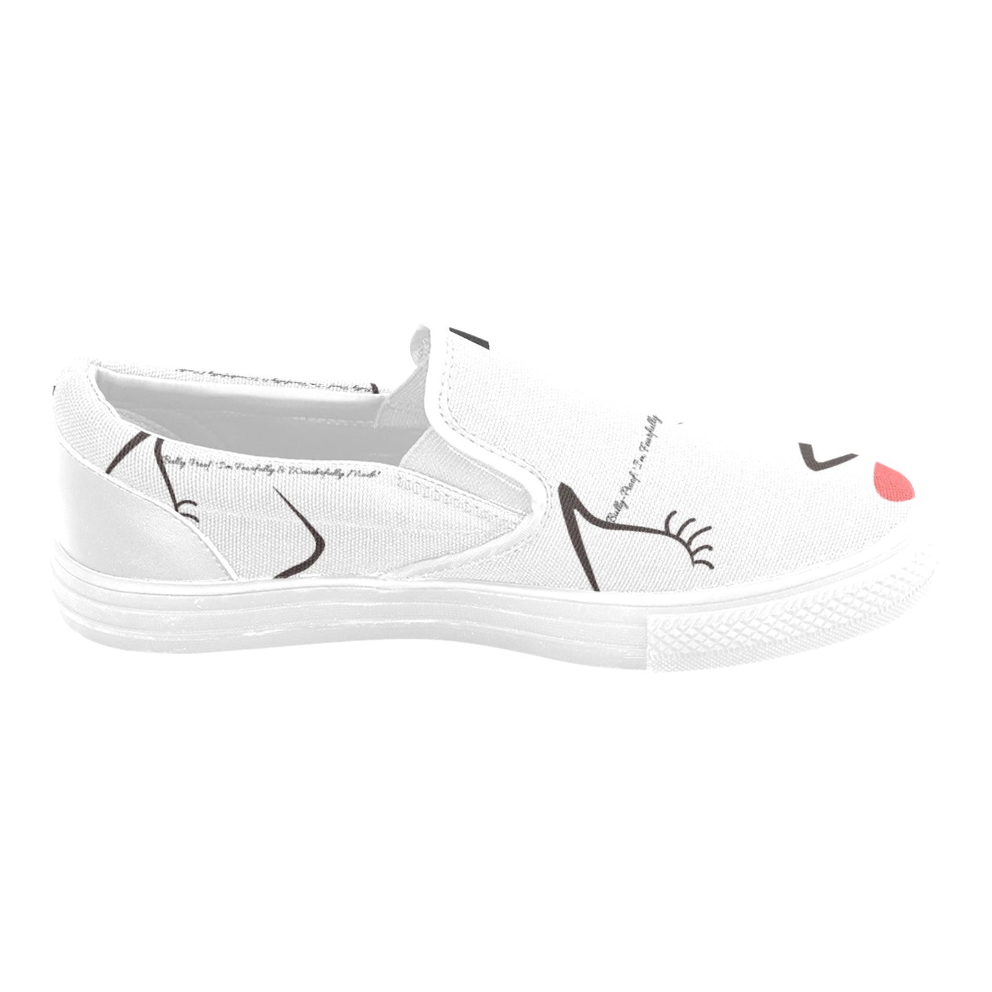 Bully-Proof: Slip-on Canvas Women's Shoes (Model 019) (Two Shoes With Different Printing)