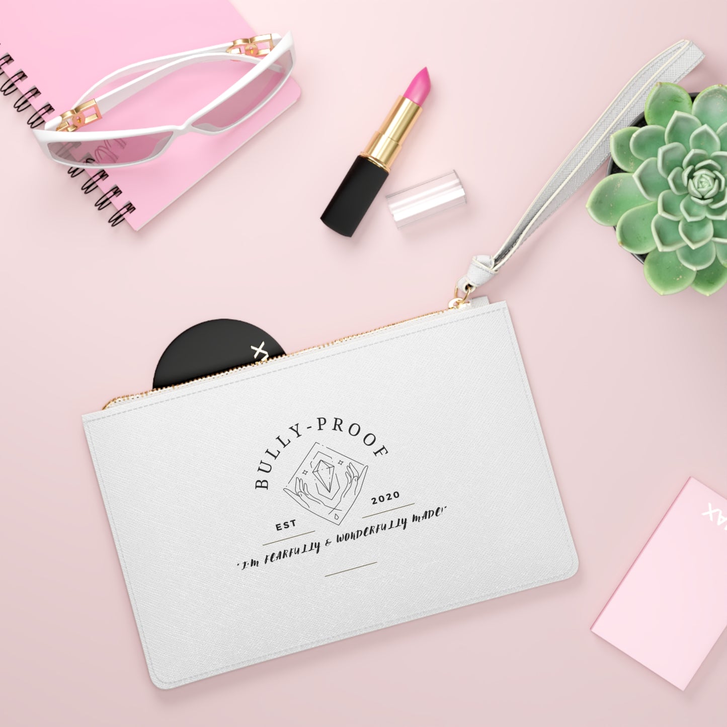 Bully-Proof Logo Clutch Bag