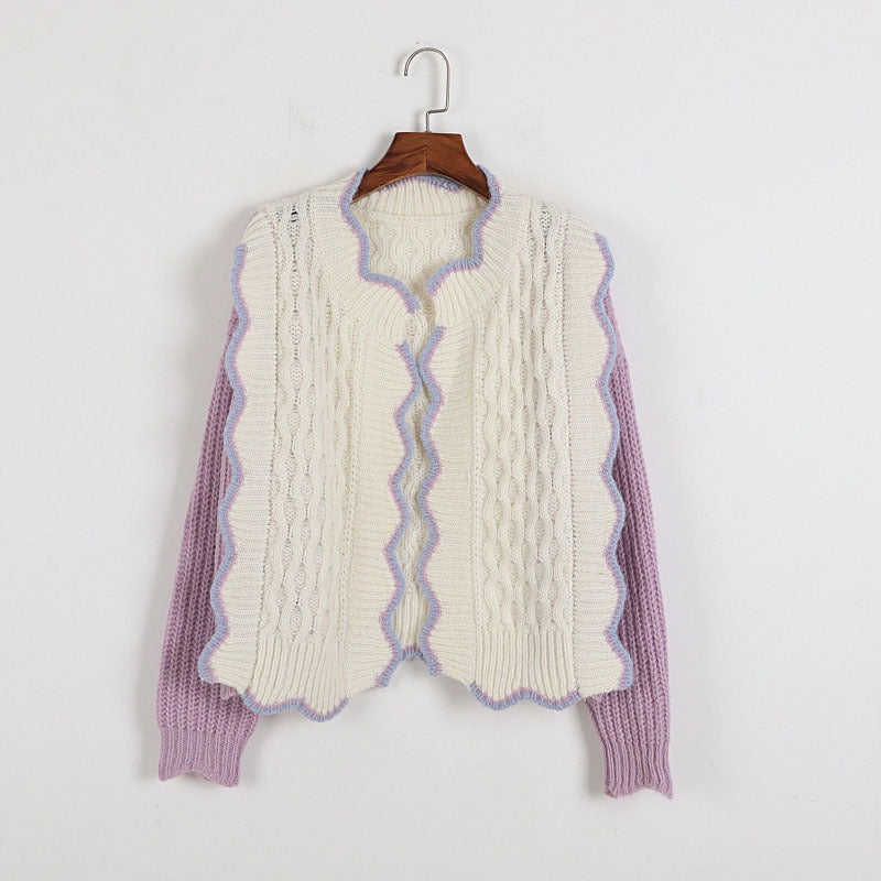 Knitting Sweaters For Women O Neck Long Sleeves Loose Temperament Elegant Sweater Female