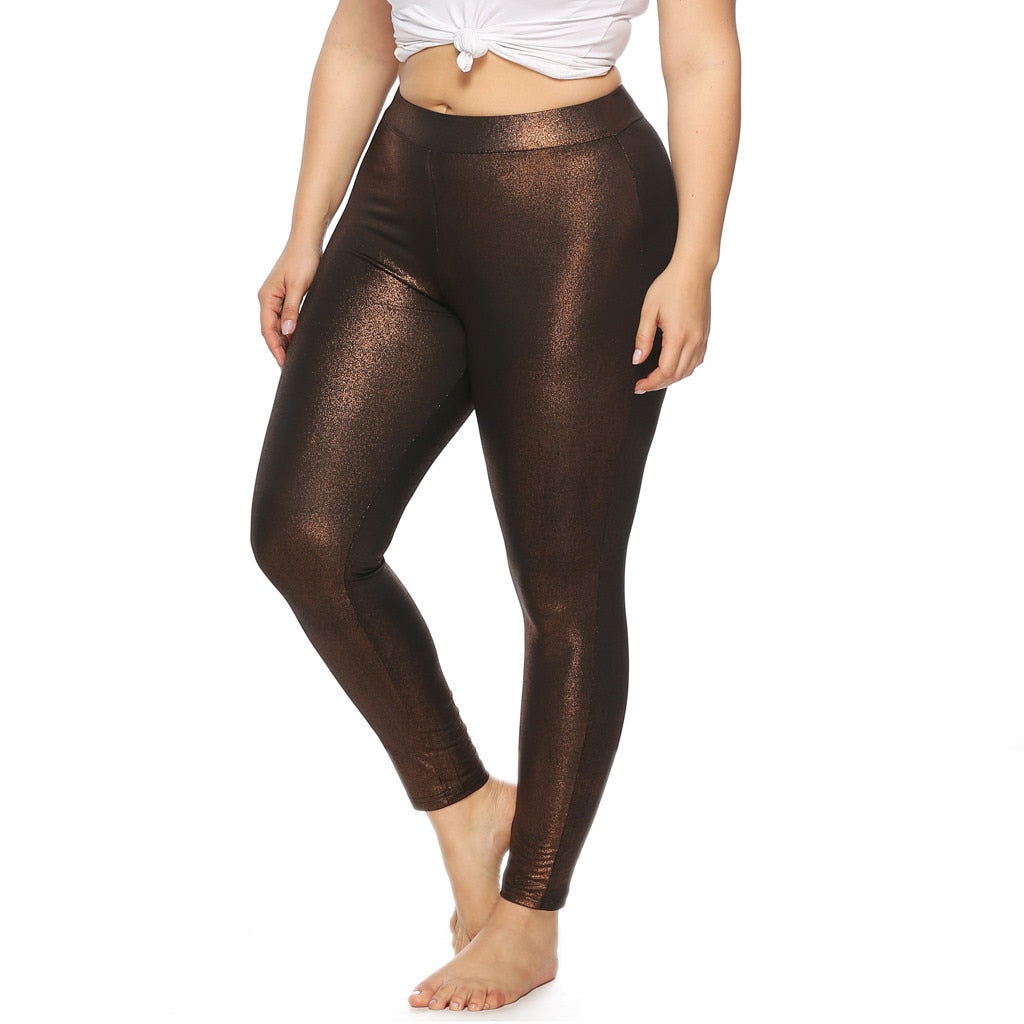 Plus Size Leggings Women Casual Glossy Skinny Sports Joggng Pants Sport Pants Workout Fitness Leggings Sweatpants Clothes