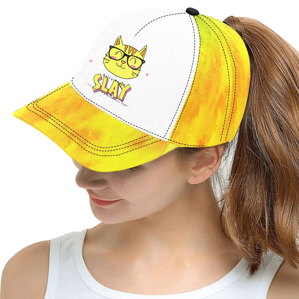 Bully-Proof Nerd Kat Slay All Over Print Snapback Cap